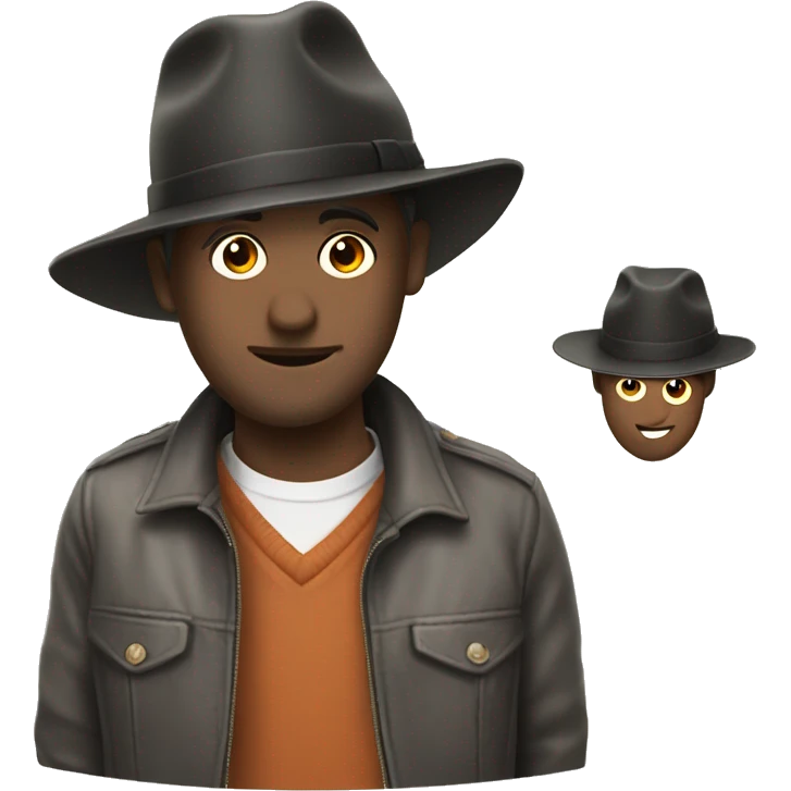 Uno scemo con tre cappelli emoji