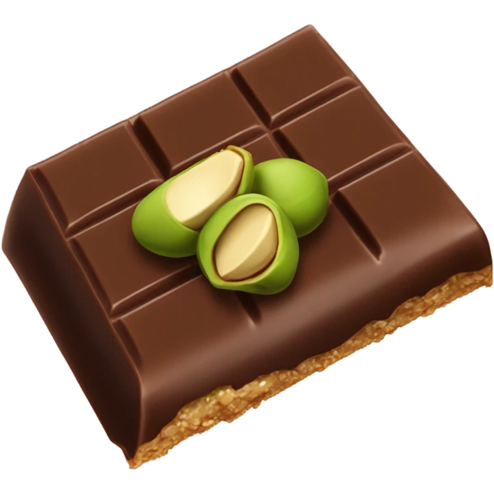 chocolate bar with pistachio filling emoji