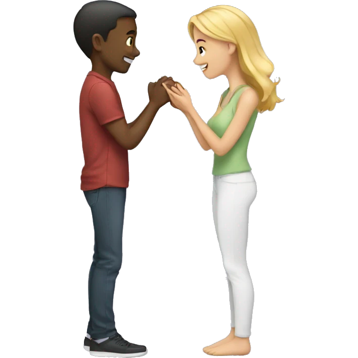 A boy is proposing to a girl  emoji