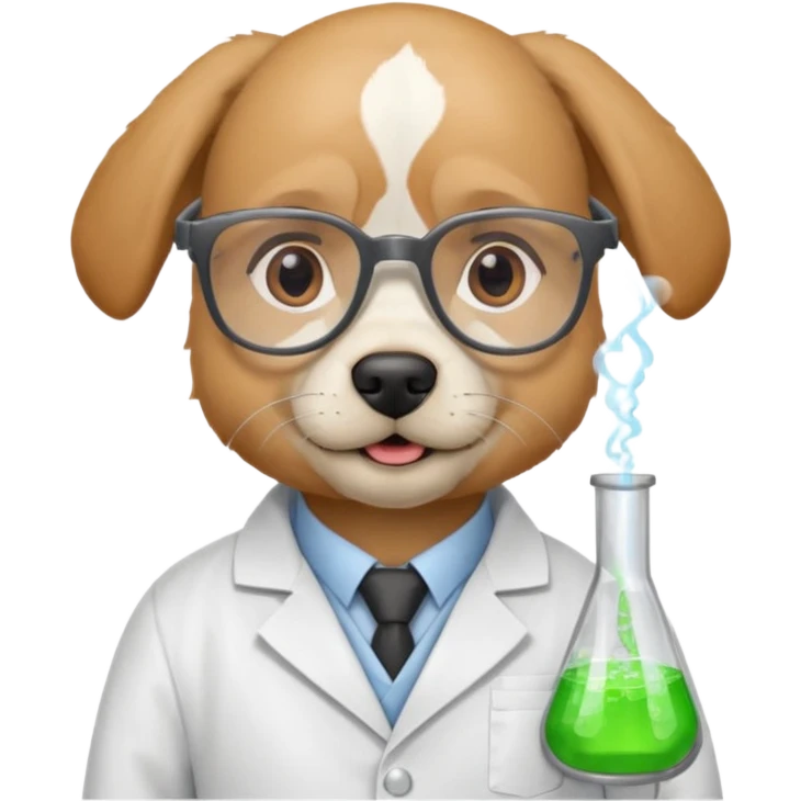 dog scientist emoji