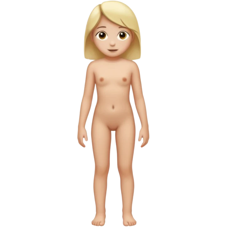 A18  Yo Girl in a 10 year old girls body standing naked emoji