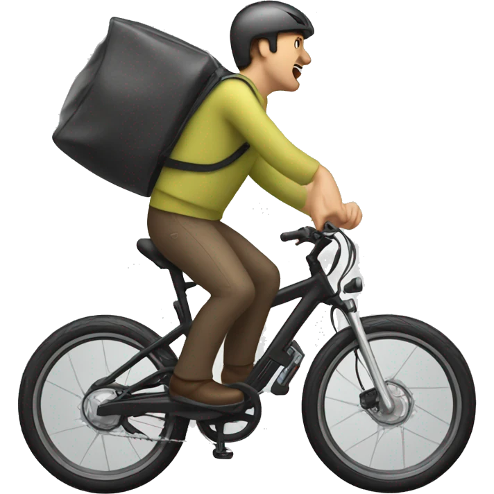 man crashing electric bike emoji