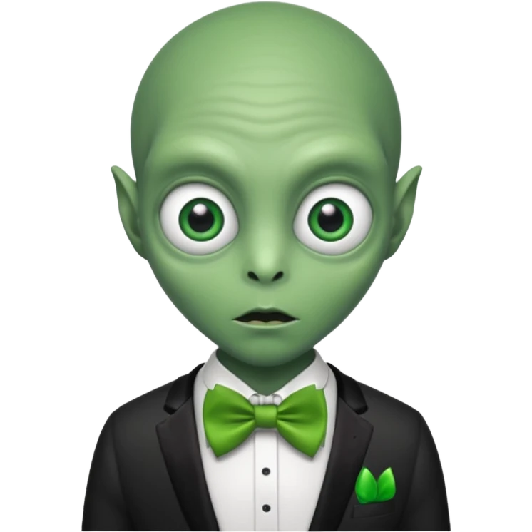 allien with bow tie emoji