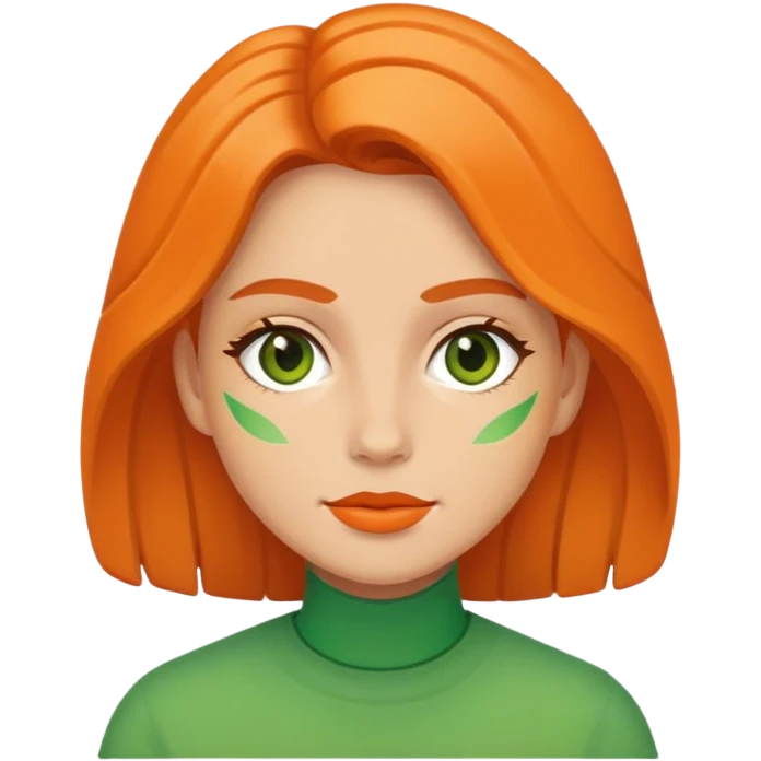 Crète orange Jane et verte emoji