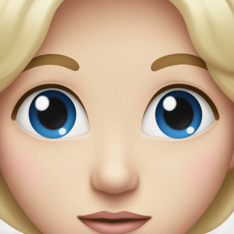 blue eyes see pink beige emoji
