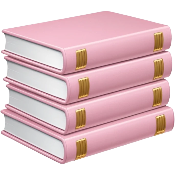 Light Pink and white books emoji