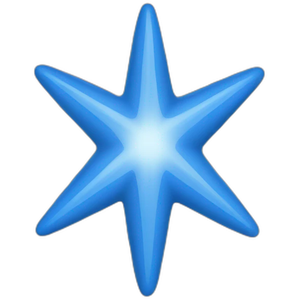 blue-star-6-branches emoji