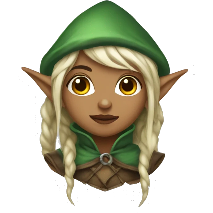 rogue female elf fantasy emoji