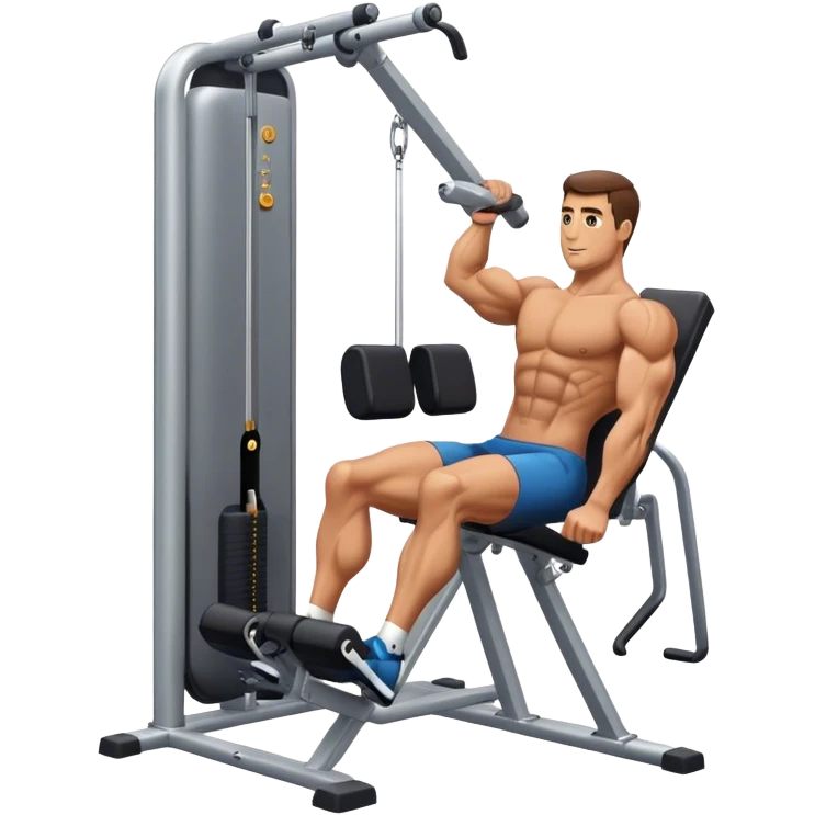 guy leg-extension machine emoji
