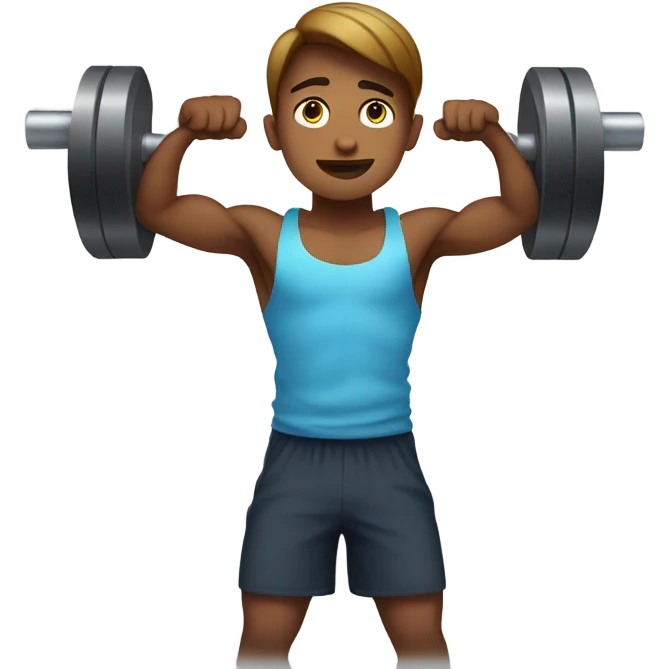 Boy lifting weights  emoji