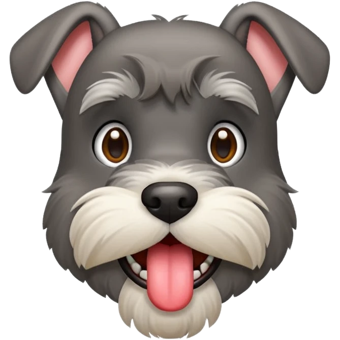 Schnauzer saying hello  emoji