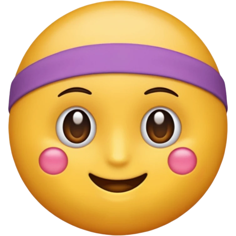 maak en emoji die moe is door het sporten het heeft een tennis band op zijn hoofd en hij is super moe  emoji