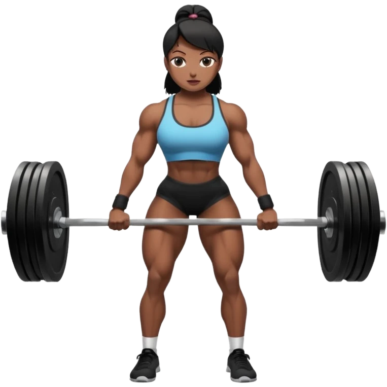 Deadlift woman black emoji