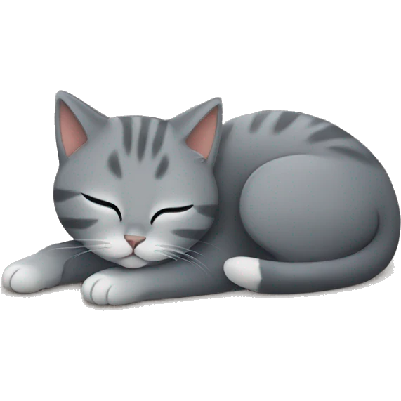 grey kitten sleeping on carpet  emoji