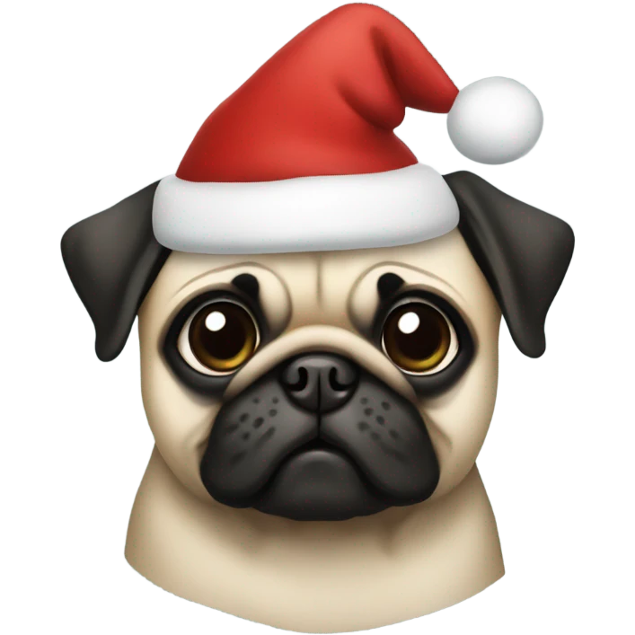 Christmas pug emoji