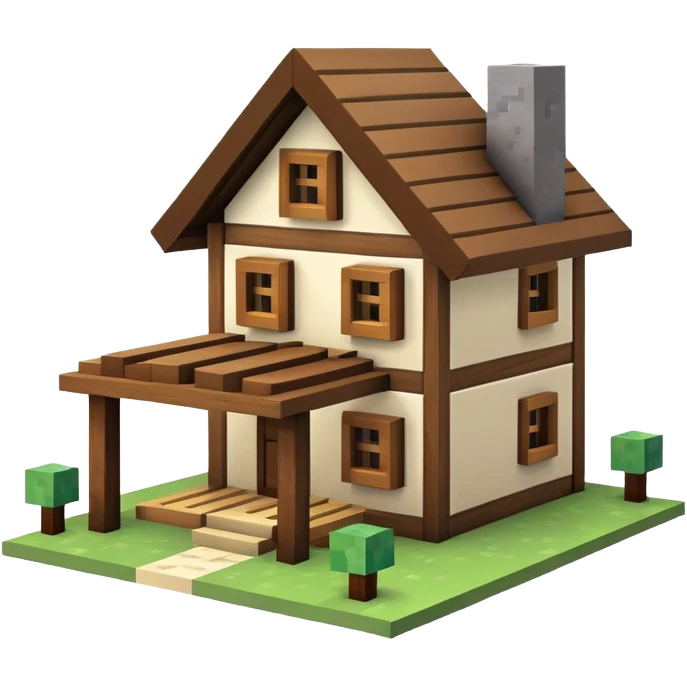 Minecraft house emoji