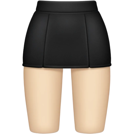 super realistic black cashmere crop mini skirt isolated emoji