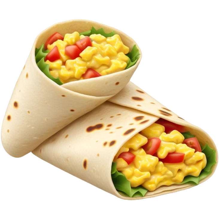 Scrambled egg salsa wrap emoji