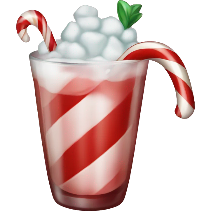 Candy cane cocktail emoji