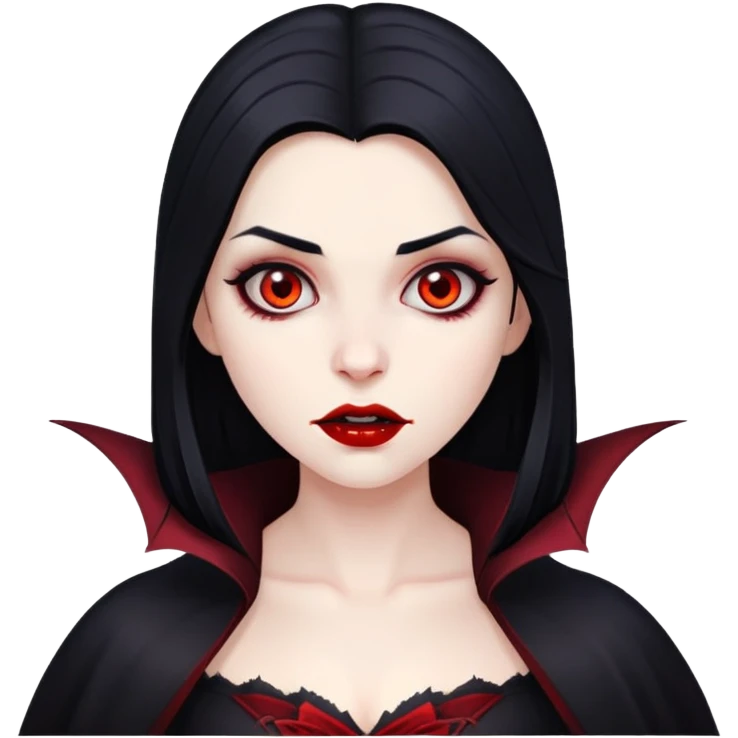 girl vampire with black hair  emoji