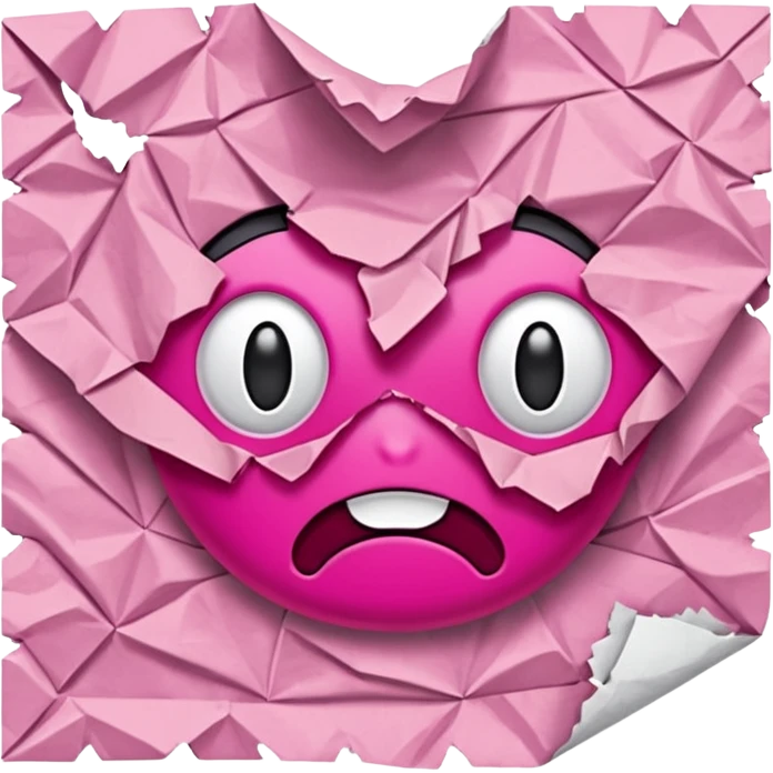 mac os mixed papers skeuomorphic pink emoji