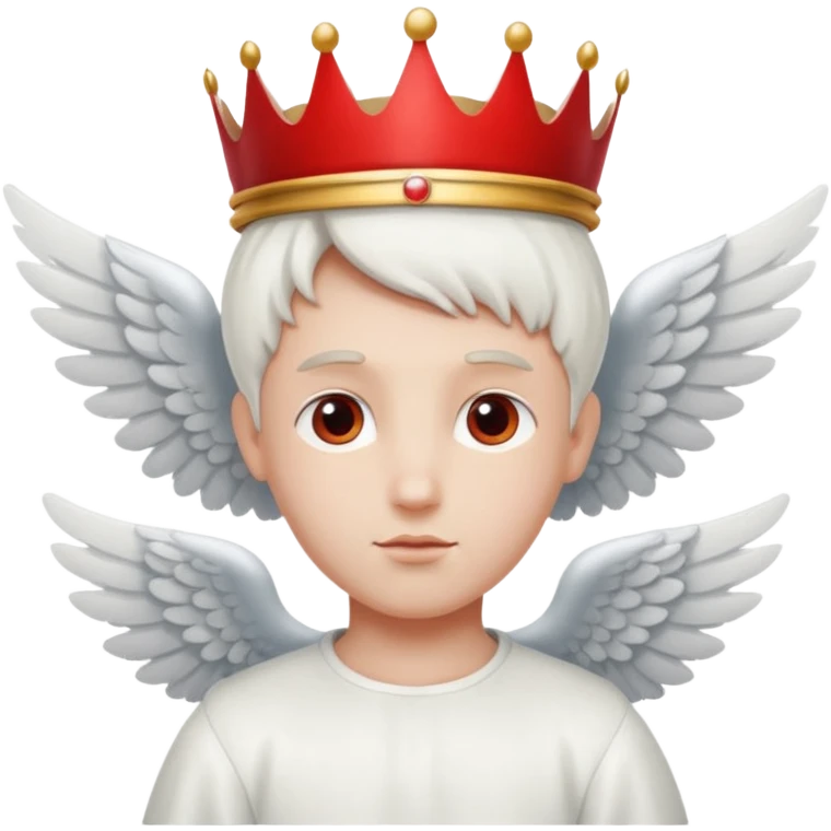 an angel with a red crown on his head, 4 wings emoji