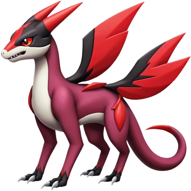 Colorful Cool Badass  Meloetta-Zangoose-Noivern-Salandit-Guilmon-Darkrai-Pokémon-Fakémon-fusion-hybrid-creature emoji