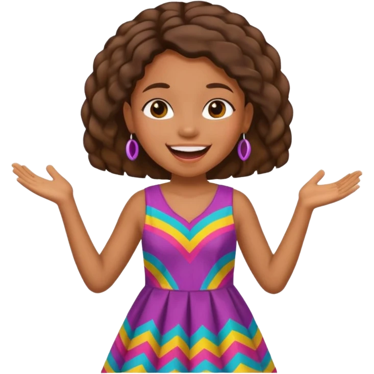 African American girl singing emoji