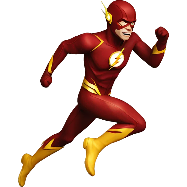 the flash running emoji