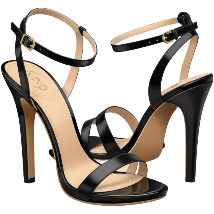 open toe black high heels open sandals emoji