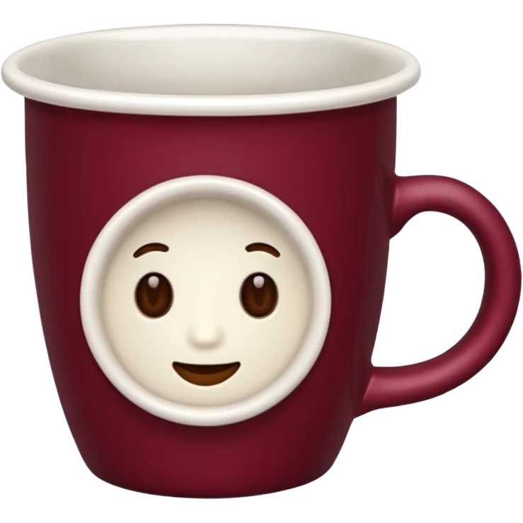 coffee cup in burgundy color emoji