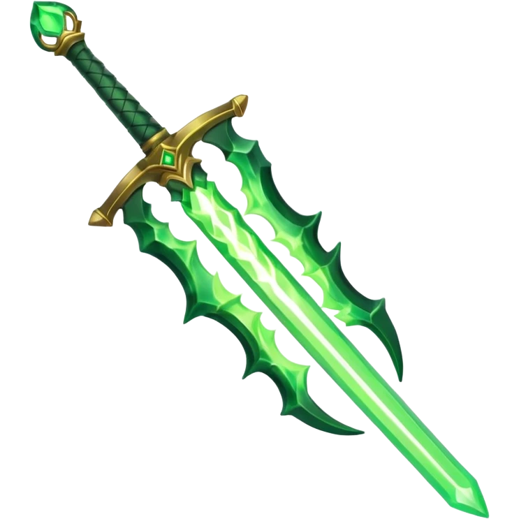 green flame sword emoji