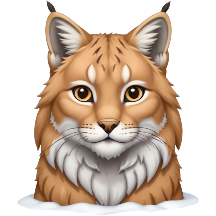 Eurasian Lynx in the snow beautiful aesthetic scenery emoji