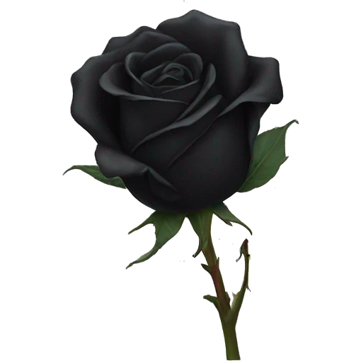 wilted black rose emoji