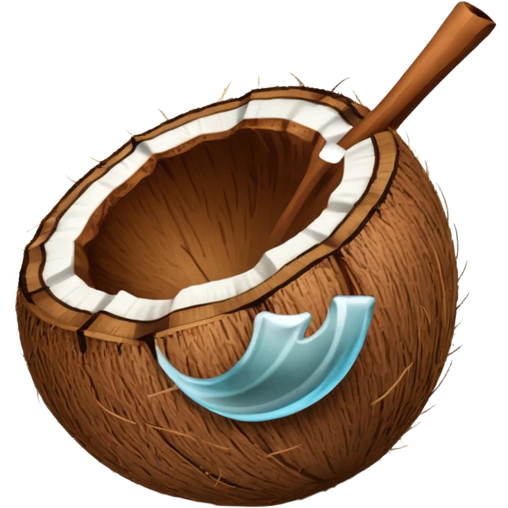 Noix de coco légèrement plus petite sans deco emoji