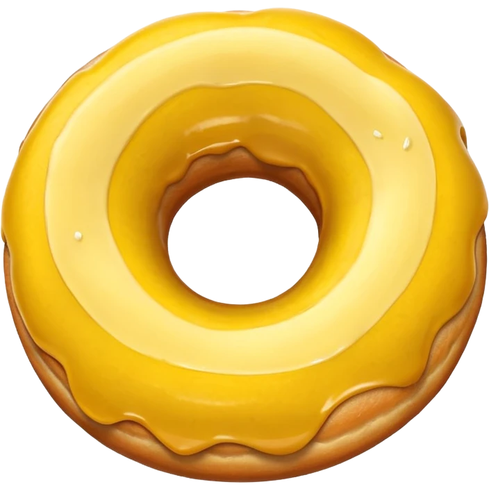 a banana and a donut combined into one, emoji style emoji