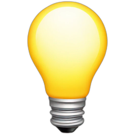 light bulb with little brain and shiny stars inside emoji