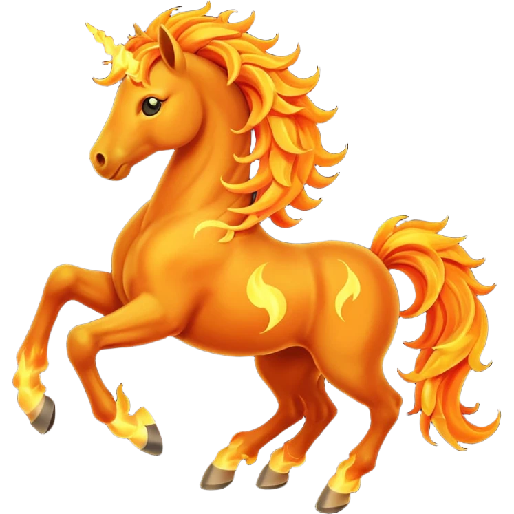 Happy fire horse emoji  emoji