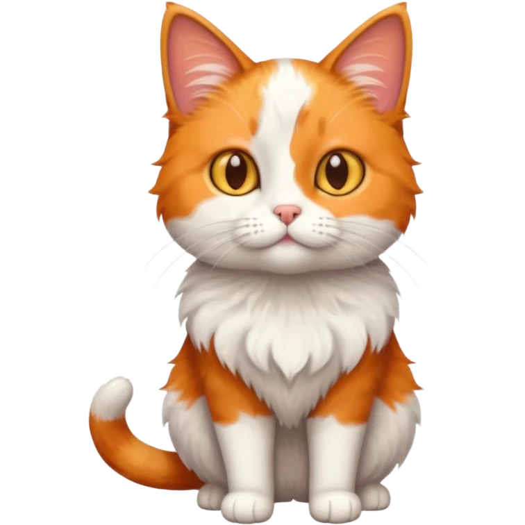 Short cat standing upright emoji