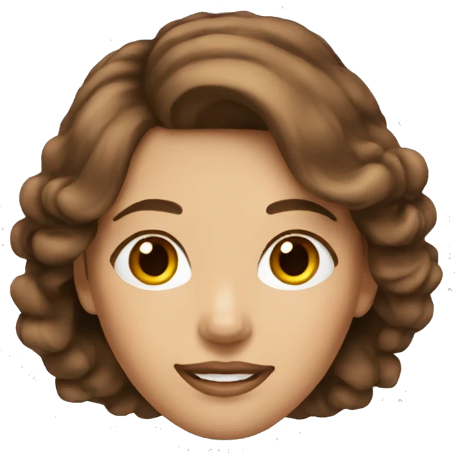 Beautiful lady with brown hair emoji