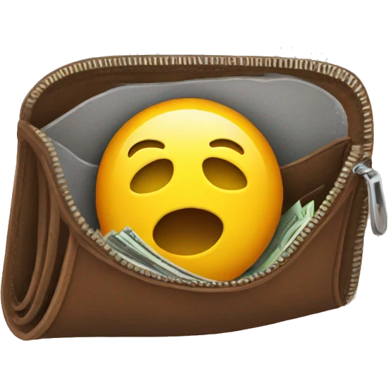 inside empty wallet emoji