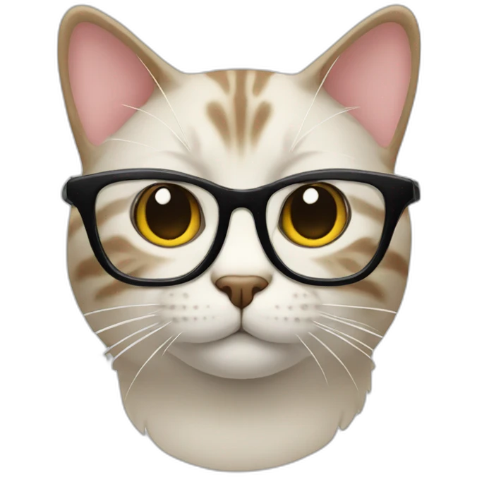 Cat in glasess emoji
