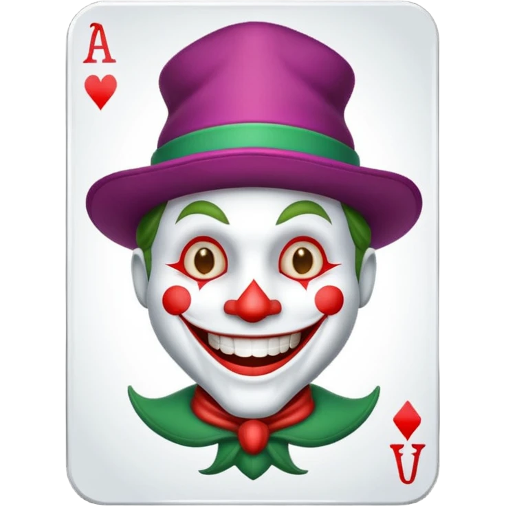 poker card with a funny jolly joker emoji