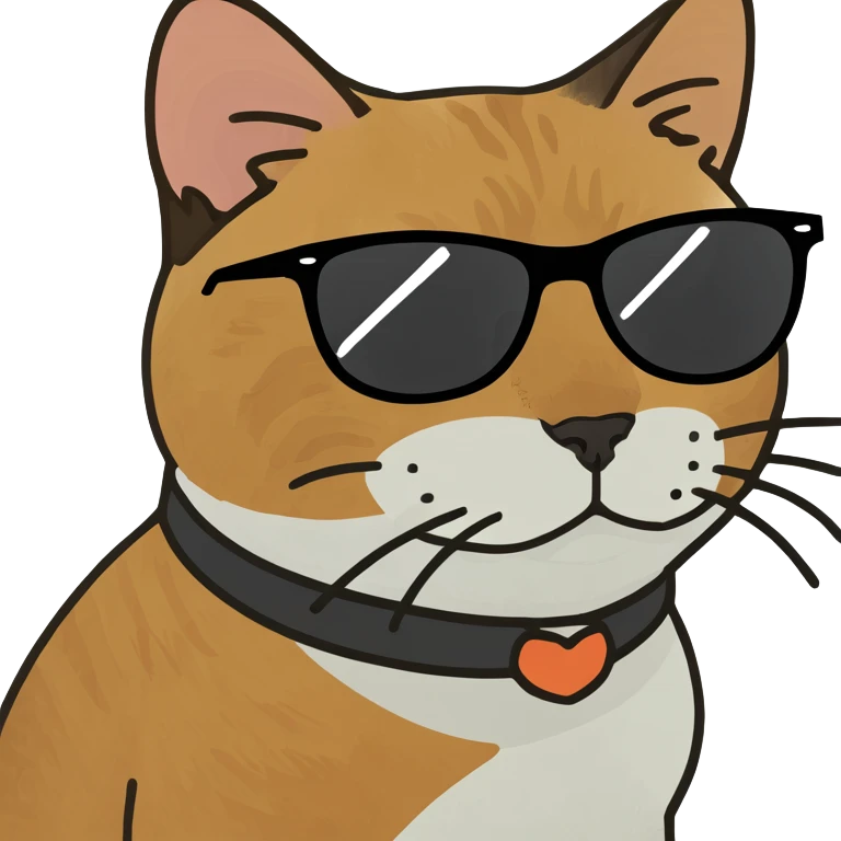 Cat with sunglasses emoji