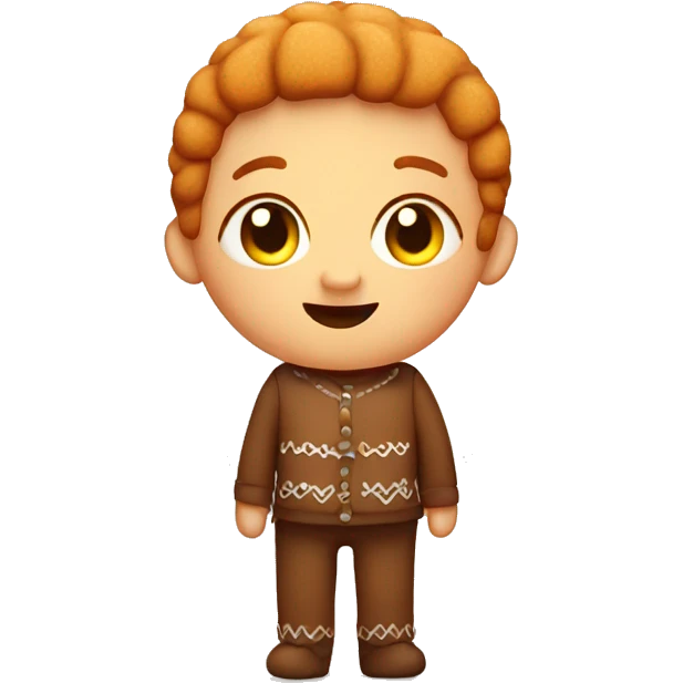 Cute ginger bread emoji