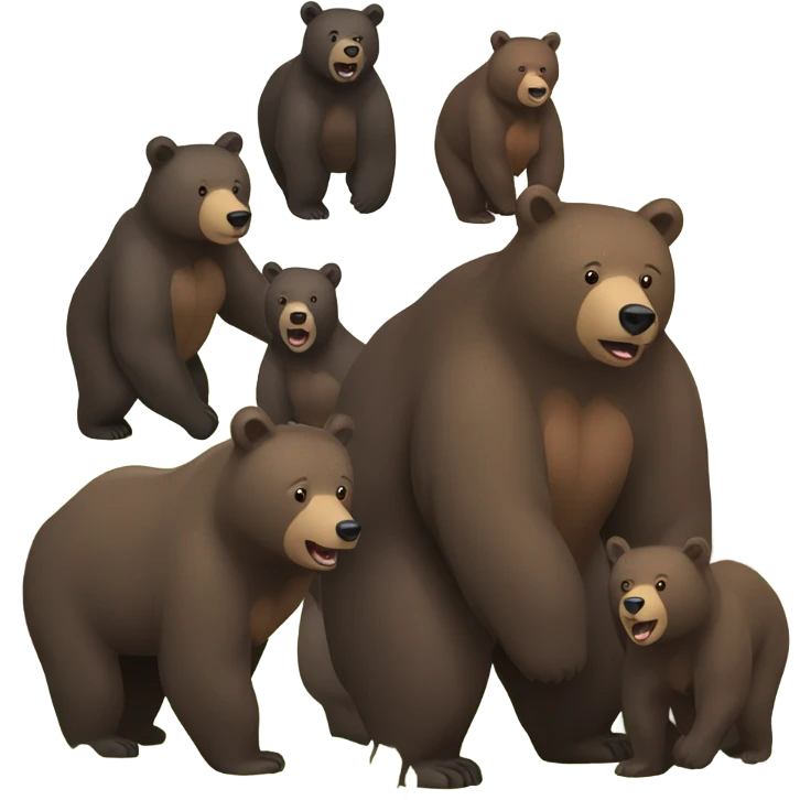 Bears in the woods emoji