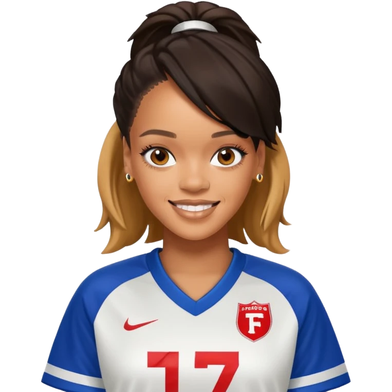 Rihanna in a football jersey  emoji