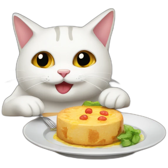 Gato pidiendo comida emoji