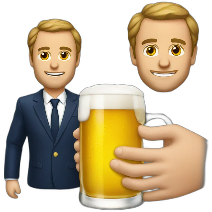 Macron beer emoji