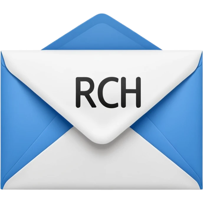 envelope with the word RCH on it to use in a business setting emoji